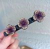 Sparkling crystal stone braided hair clips - Givemethisnow