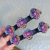 Sparkling crystal stone braided hair clips - Givemethisnow