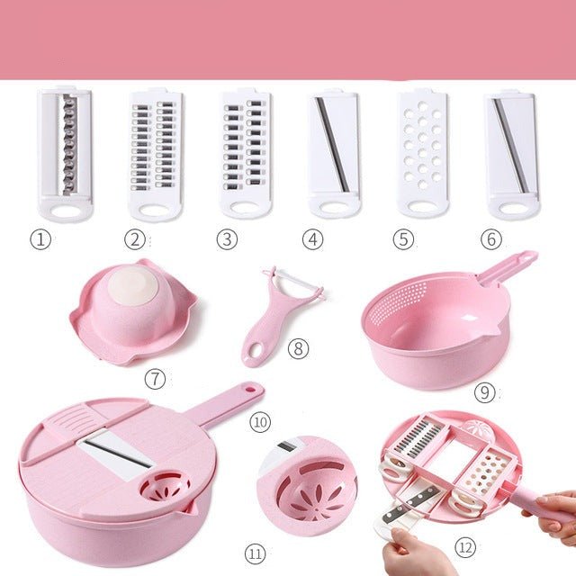 12 In 1 Multifunction Slicer Cutter Set - Givemethisnow