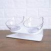 Double Bowl Cat Bowl Dog Bowl Transparent Material Non-slip - Givemethisnow