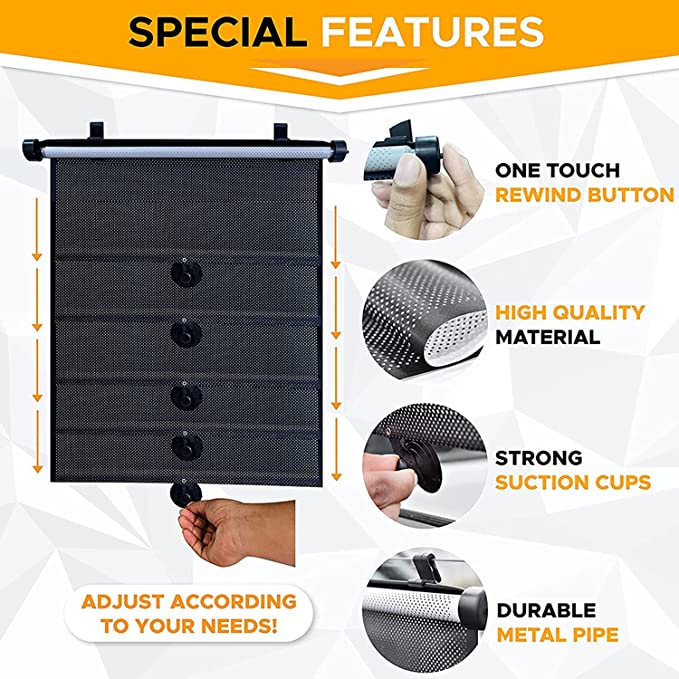 Retractable Window Roller Sunshade - Givemethisnow