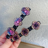 Sparkling crystal stone braided hair clips - Givemethisnow