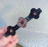 Sparkling crystal stone braided hair clips - Givemethisnow